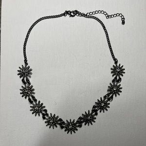 Silver Rhinestone costume necklace
